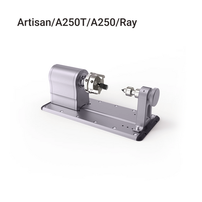 Snapmaker Rotary Module configured with Artisan/A250T/A250/Ray for advanced CNC tasks.