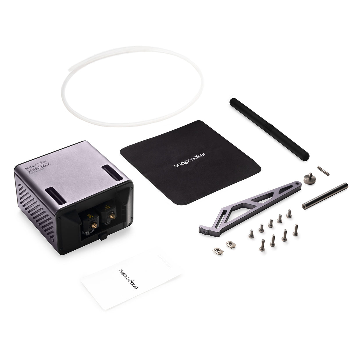 The Dual Extrusion 3D Printer module displays with all accompanying tools and accessories for setup.