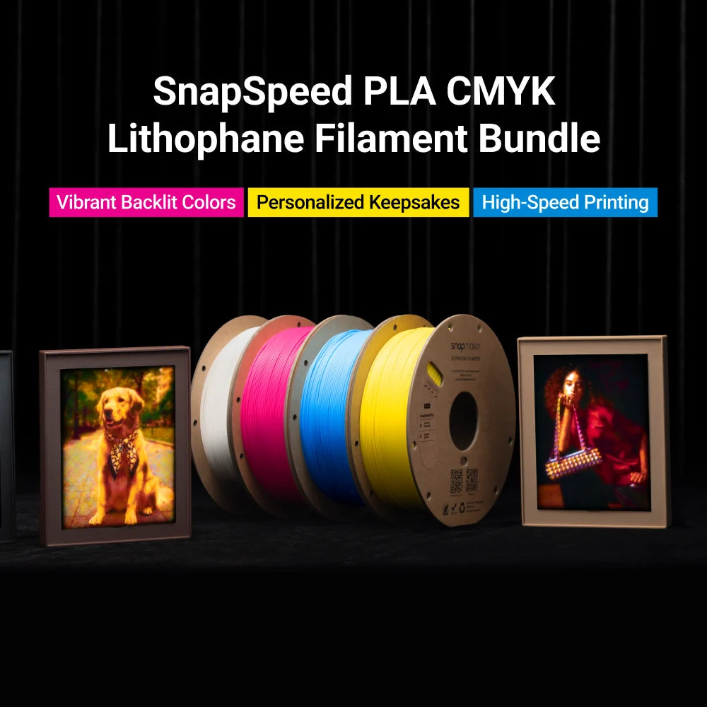 SnapSpeed PLA CMYK Lithophane-filamentbundel (4 kg, RFID)