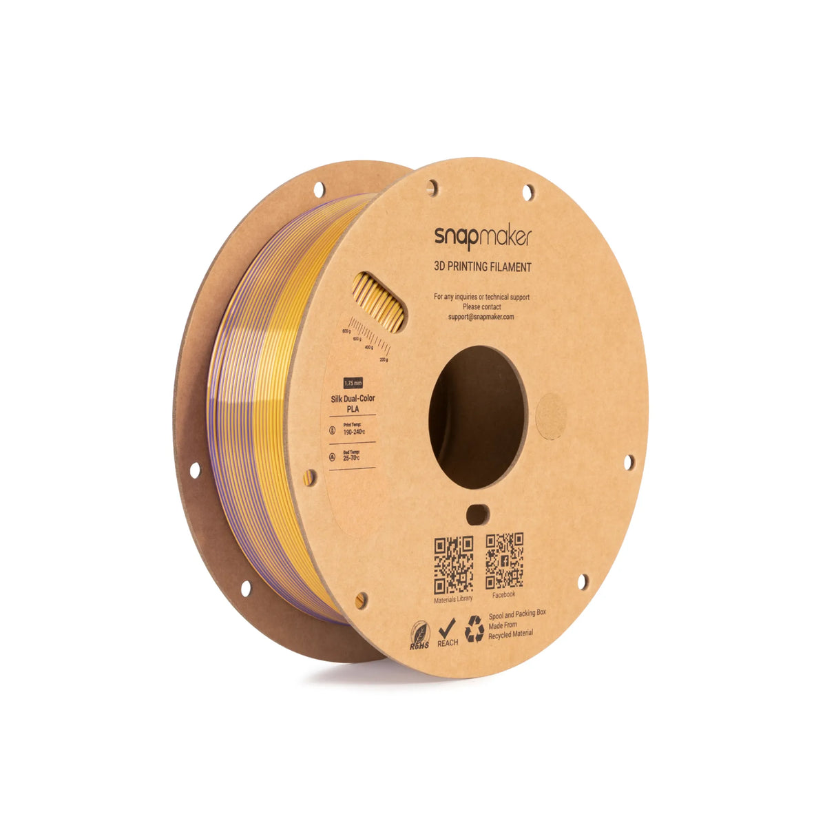 Silk Dual-Color PLA Filament (RFID) - 1kg