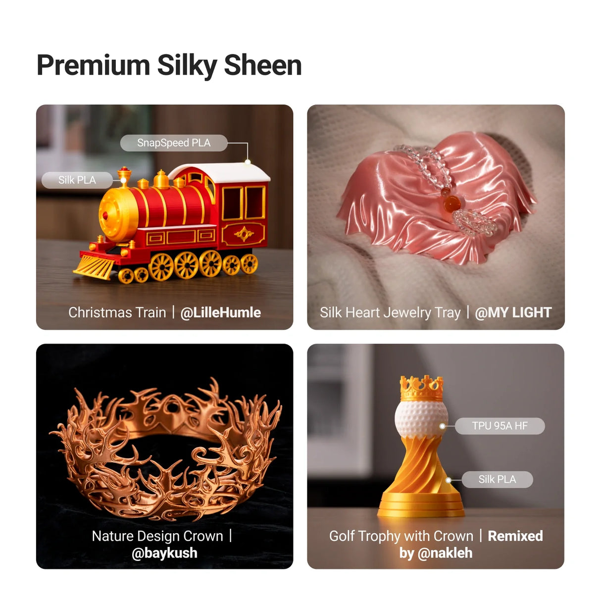 Silk PLA Filament (RFID) - 1kg