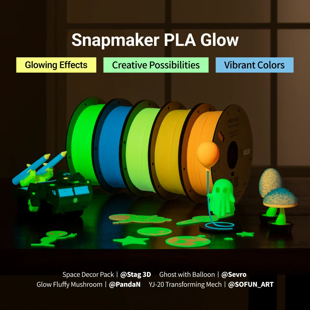 PLA Glow Filament (RFID) - 1kg