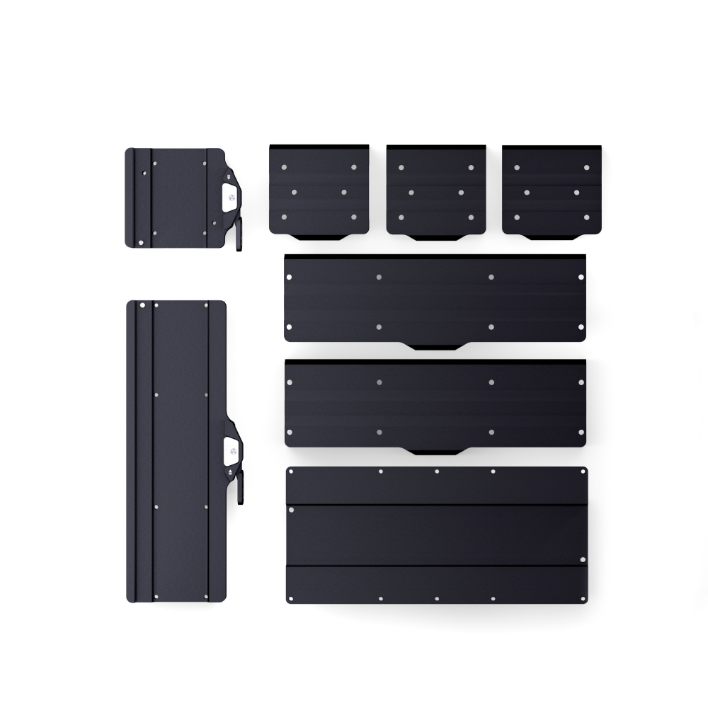 Snapmaker 2.0 Quick Swap Kit parts arranged for seamless toolhead interchange with durable all-metal construction.