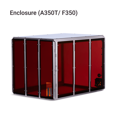Components of Snapmaker 3D printer enclosure (A350T/F350) in the box, ready for easy assembly.