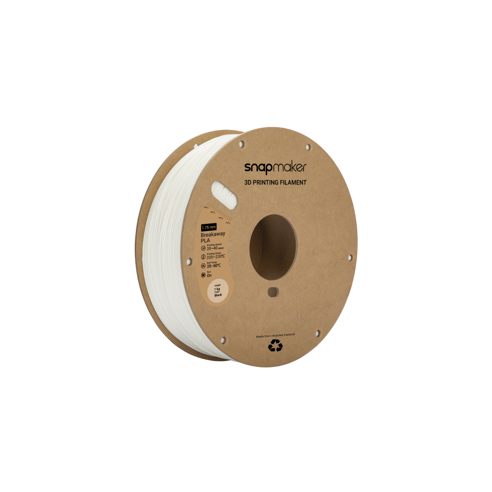 Snapmaker White PLA filament , 500g for easy handling and optimal 3D printing results.