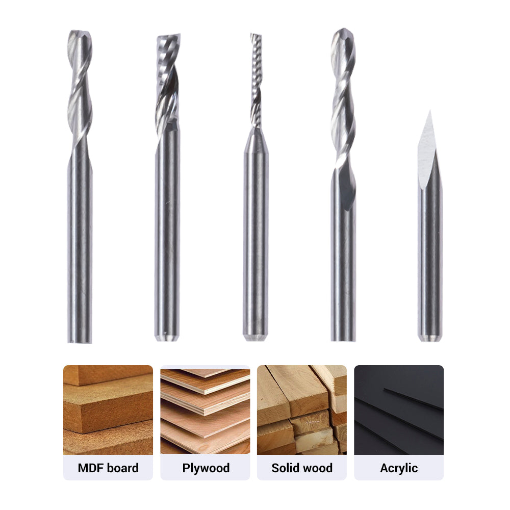 CNC BITS (5 BITS)
