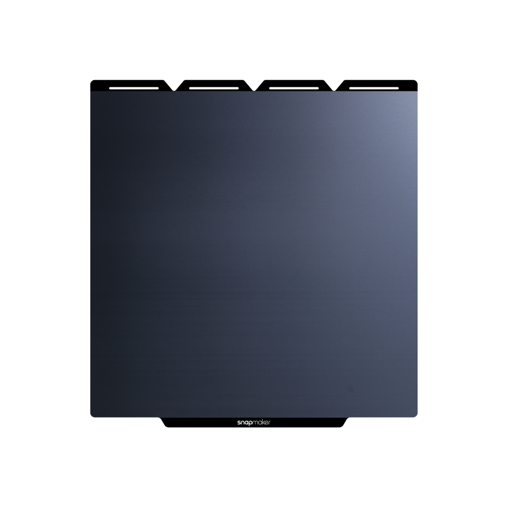 PEI Steel Sheet for Snapmaker U1 textured PEI surface with Snapmaker logo, top view.