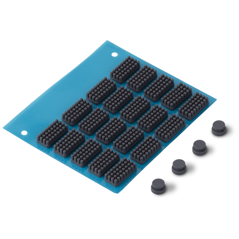 Snapmaker U1 silicone cleaning set shown at an angle, including 20 scrapers for platform residue and 4 clog removers to help unclog the nozzle.