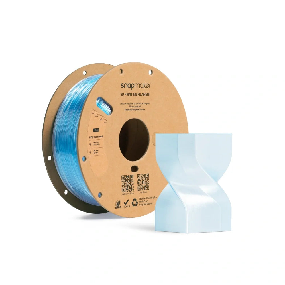 PETG-Filament, durchscheinend (RFID) – 1 kg