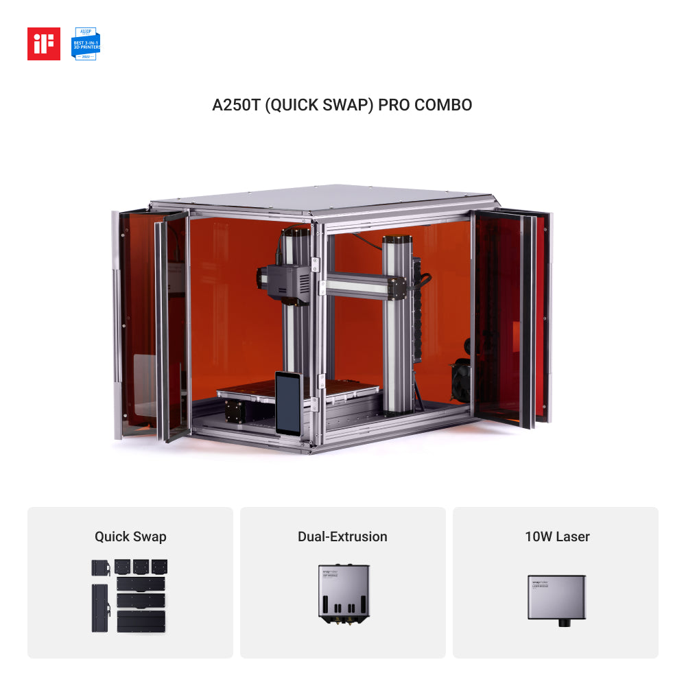 SNAPMAKER 2.0 MODULARER 3-IN-1 3D-DRUCKER MIT GEHÄUSE A350T/A250T (INKL. MWST.)