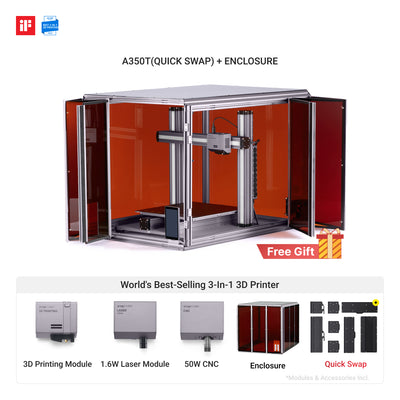 SNAPMAKER 2.0 MODULARER 3-IN-1 3D-DRUCKER MIT GEHÄUSE A350T/A250T (INKL. MWST.)