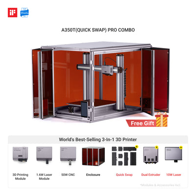 SNAPMAKER 2.0 MODULARER 3-IN-1 3D-DRUCKER MIT GEHÄUSE A350T/A250T (INKL. MWST.)