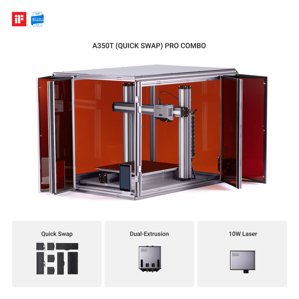 SNAPMAKER 2.0 MODULARER 3-IN-1 3D-DRUCKER MIT GEHÄUSE A350T/A250T (INKL. MWST.)