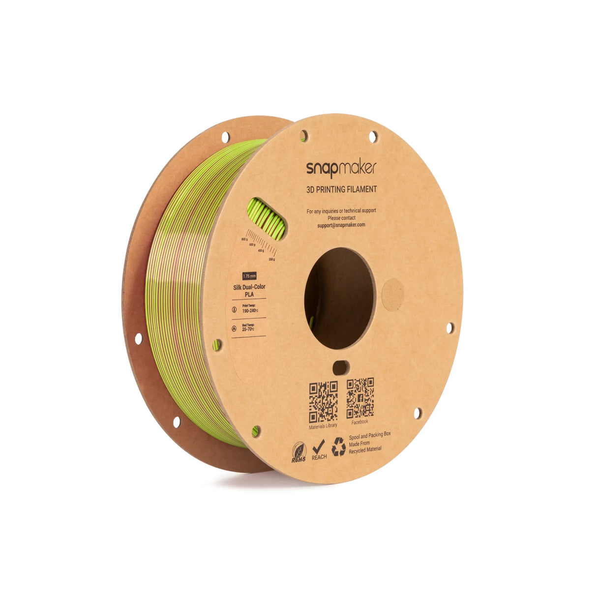 Silk Dual-Color PLA Filament (RFID) - 1kg