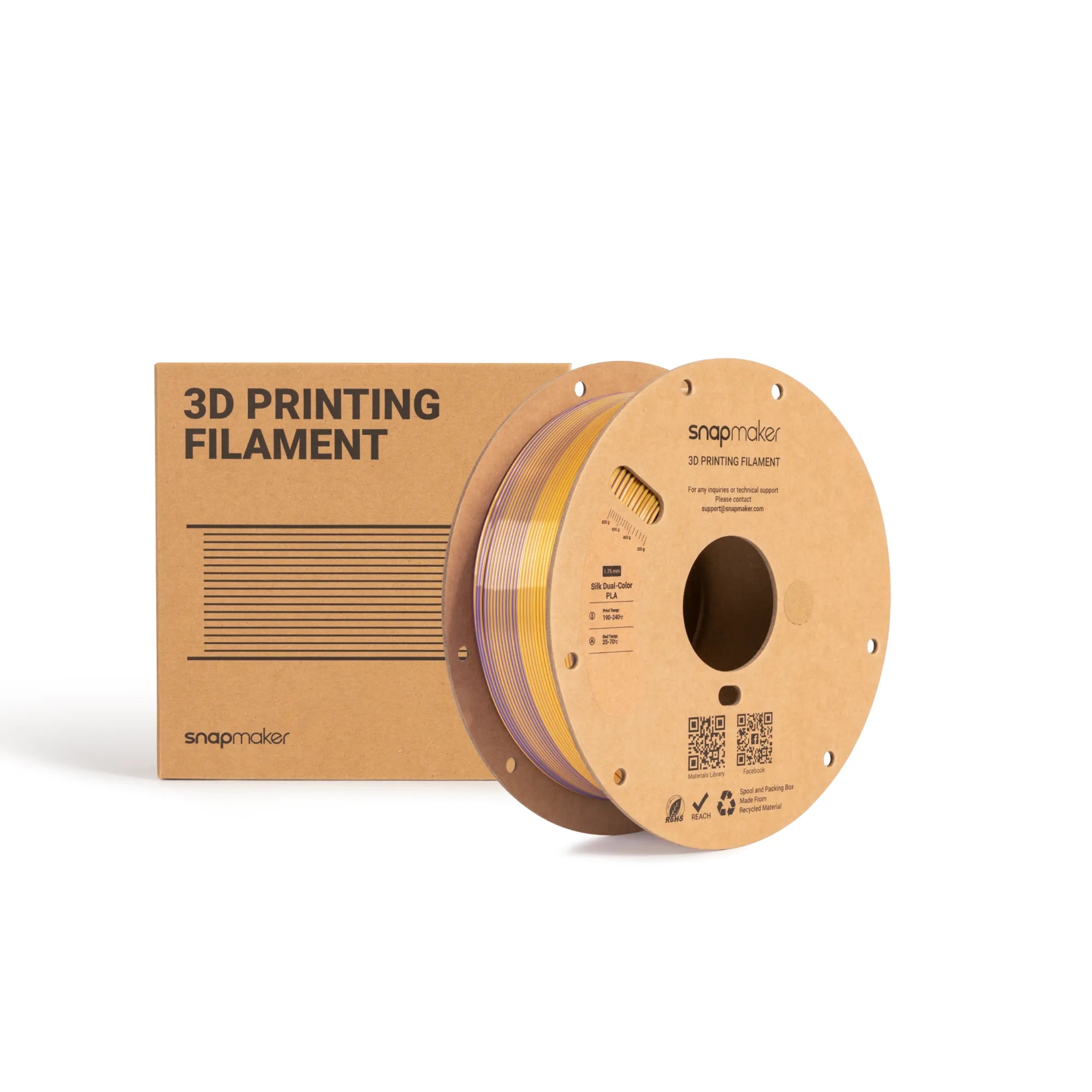 Silk Dual-Color PLA Filament (RFID) - 1kg