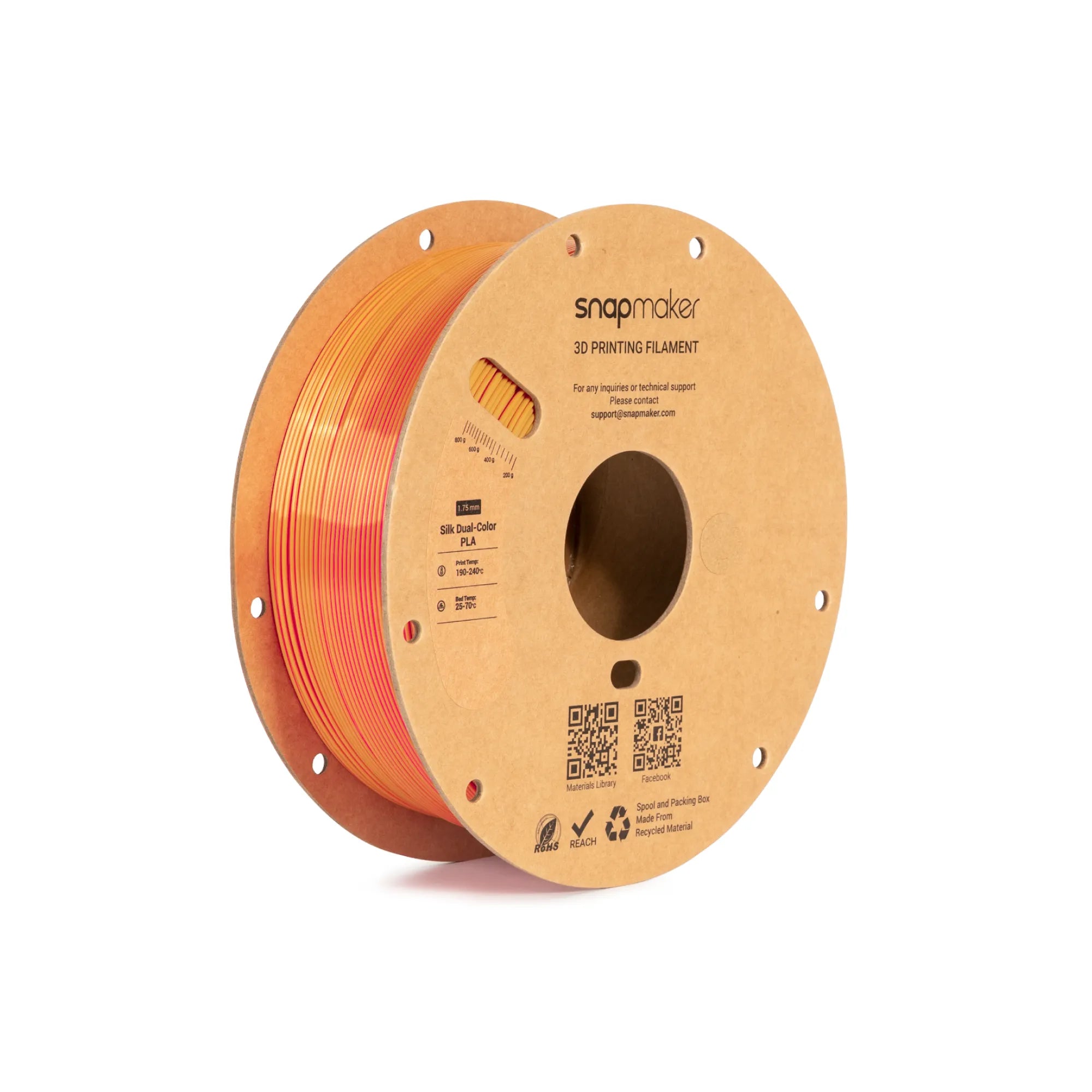 Silk Dual-Color PLA Filament (RFID) - 1kg