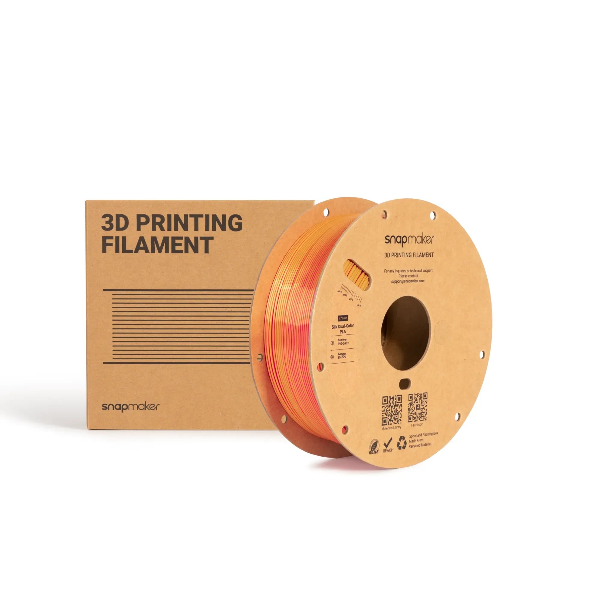Silk Dual-Color PLA Filament (RFID) - 1kg