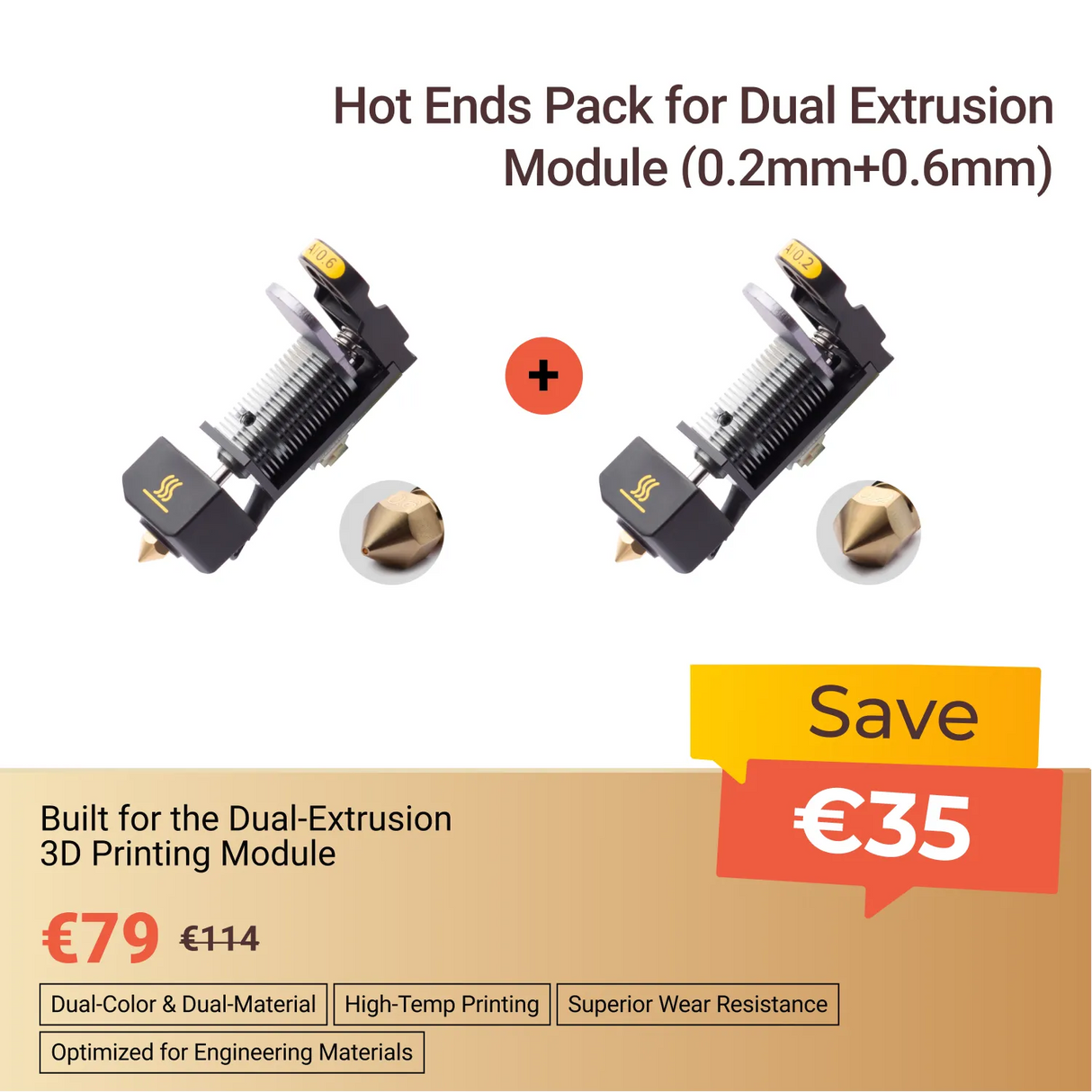 Hot End for Dual Extrusion Module