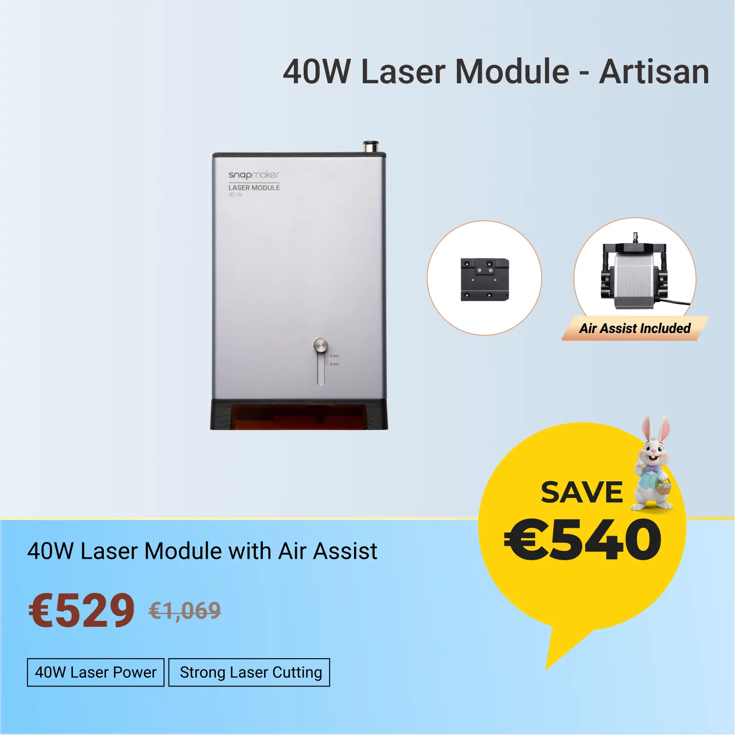 Snapmaker 40W Lasermodul mit Luftunterstützung (inkl. MwSt.)