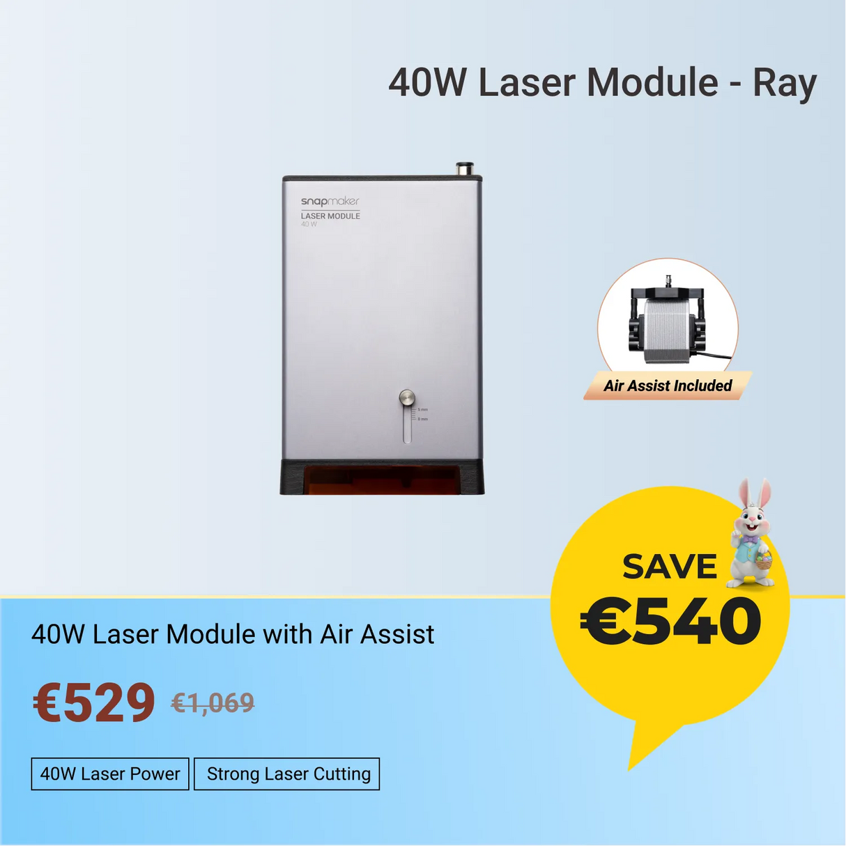 Snapmaker 40W Laser Module with Air Assist