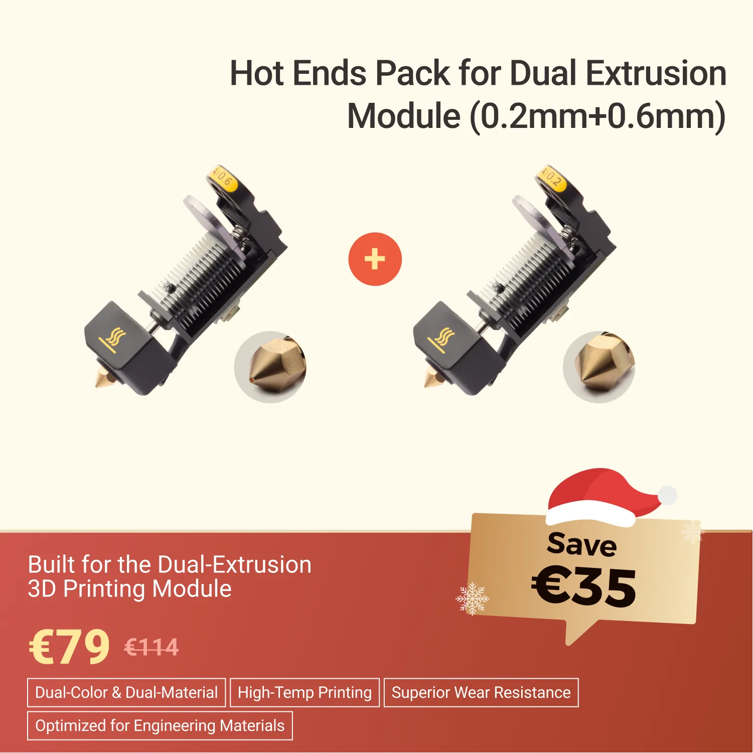 Hot End for Dual Extrusion Module