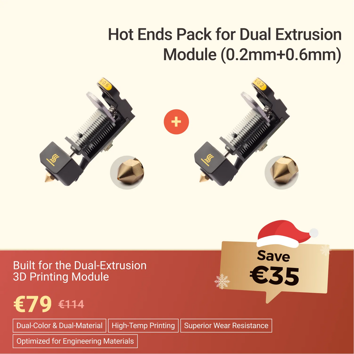 Hot End for Dual Extrusion Module