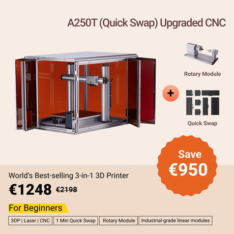 Snapmaker 2.0 Modular 3-in-1 3D Printer with Enclosure A250T (VAT Incl.)
