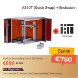 Snapmaker 2.0 Modular 3-in-1 3D Printer with Enclosure A350T (VAT Incl.)