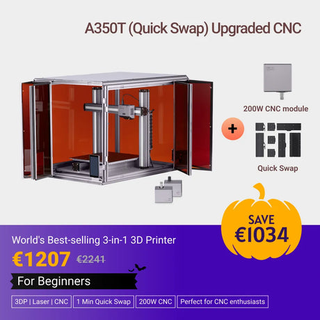 Snapmaker 2.0 Modular 3-in-1 3D Printer with Enclosure A350T (VAT Incl.)
