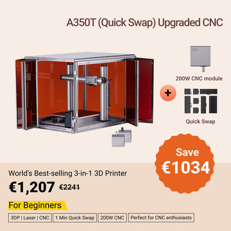 SNAPMAKER 2.0 MODULARER 3-IN-1 3D-DRUCKER MIT GEHÄUSE A350T/A250T (INKL. MWST.)