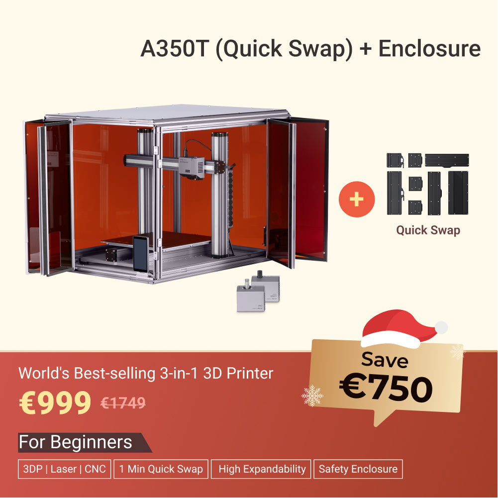 Snapmaker 2.0 Modular 3-in-1 3D Printer with Enclosure A350T (VAT Incl.)