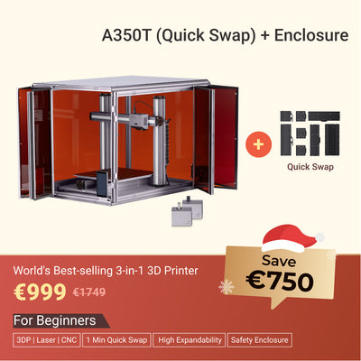 Snapmaker 2.0 Modular 3-in-1 3D Printer with Enclosure A350T (VAT Incl.)