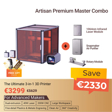 Snapmaker Artisan 3-in-1 3D Printer (VAT Incl.)