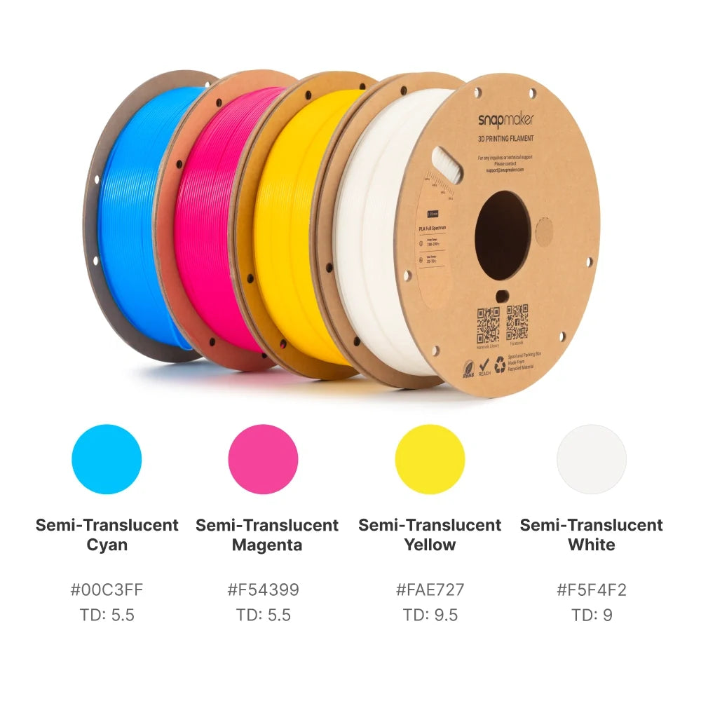 PLA Full Spectrum Filament Bundle (White Edition) (RFID) - 4kg