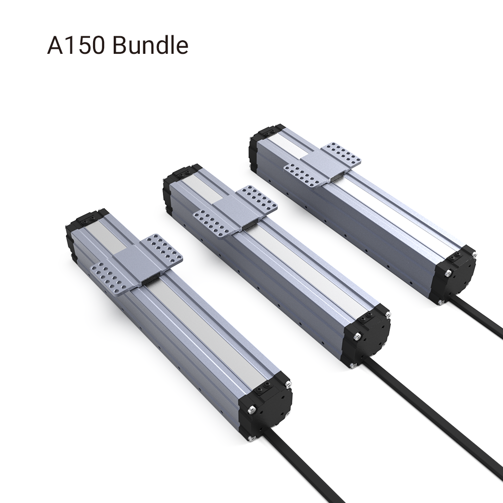 A150 Snapmaker-Paket mit drei Linearmodulen, die für erweiterte 3D-Druckfunktionen konfiguriert sind.