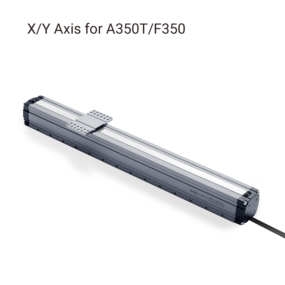 Snapmaker-Linearmodul für die X/Y-Achse der Modelle A350T/F350 mit stromlinienförmiger Konstruktion aus einer Aluminiumlegierung.