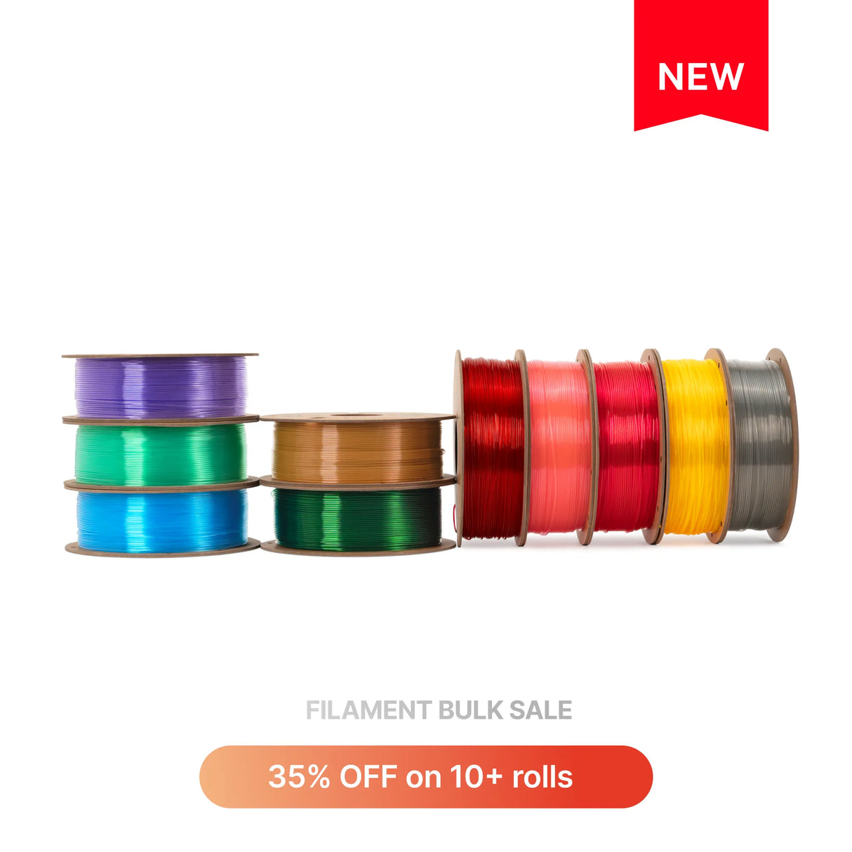 PLA doorschijnend filament (RFID) - 1 kg