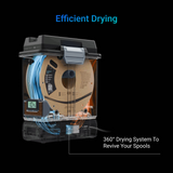 Snapdryer ensures high-quality 3D prints with its efficient filament dryer functionality.