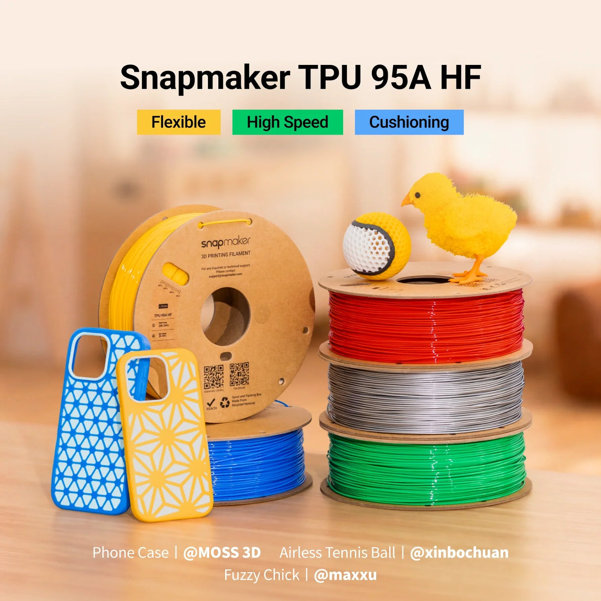 TPU 95A HF Filament (RFID) - 1kg