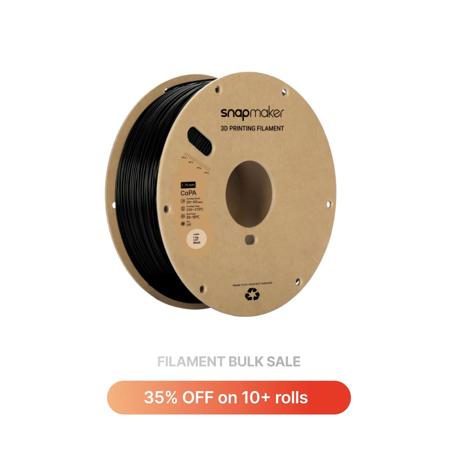 Schwarzes Nylon-Filament (1kg)