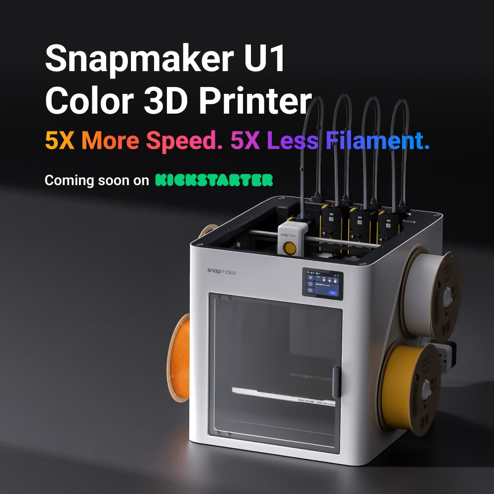 Snapmaker U1 color 3D printer launching on Kickstarter: Save 5X more on speed and filament usage.