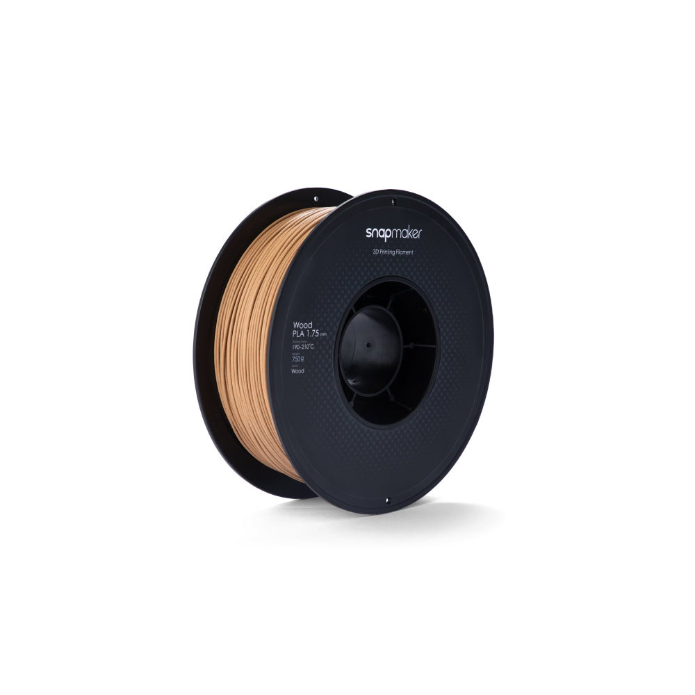 Die Snapmaker-Spule mit 1,75 mm breitem Holz-PLA-Filament verleiht Ihren 3D-Druck-Kreationen eine natürliche Holzstruktur.